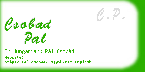 csobad pal business card